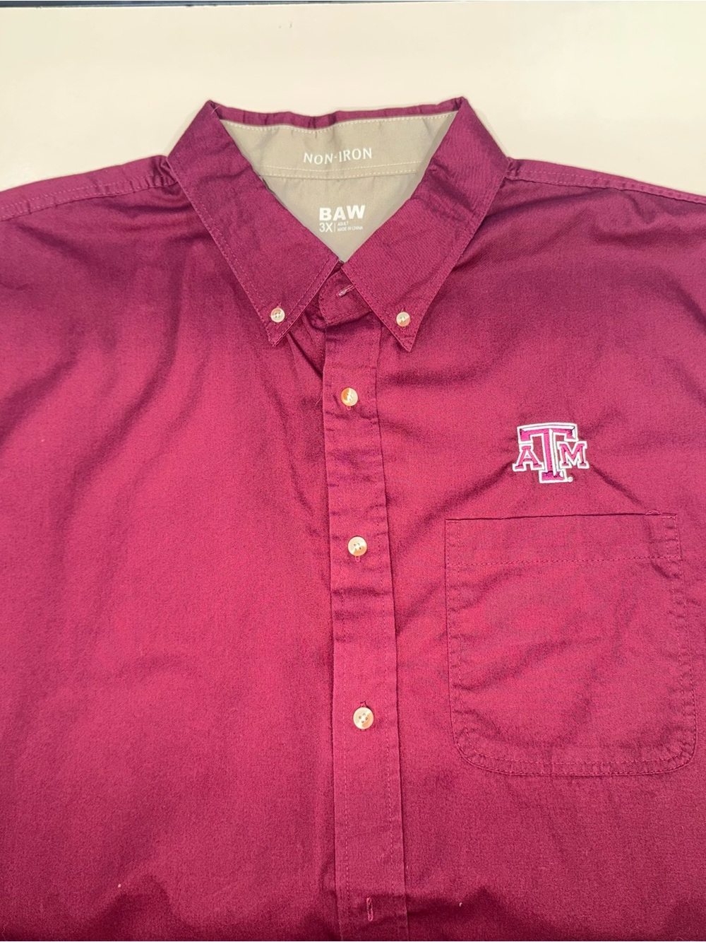 Texas A&M Aggies Game Day Short Sleeve Buttoned Down Size 3XL